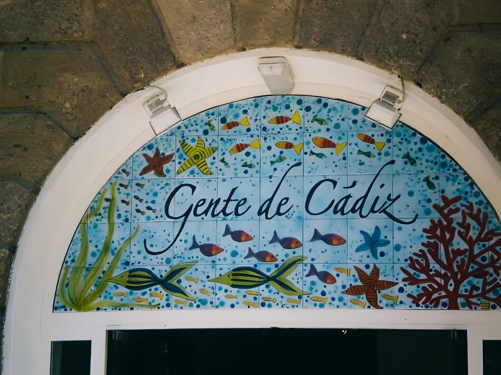 Gente de Cádiz sign on a wall in Cadiz, Spain