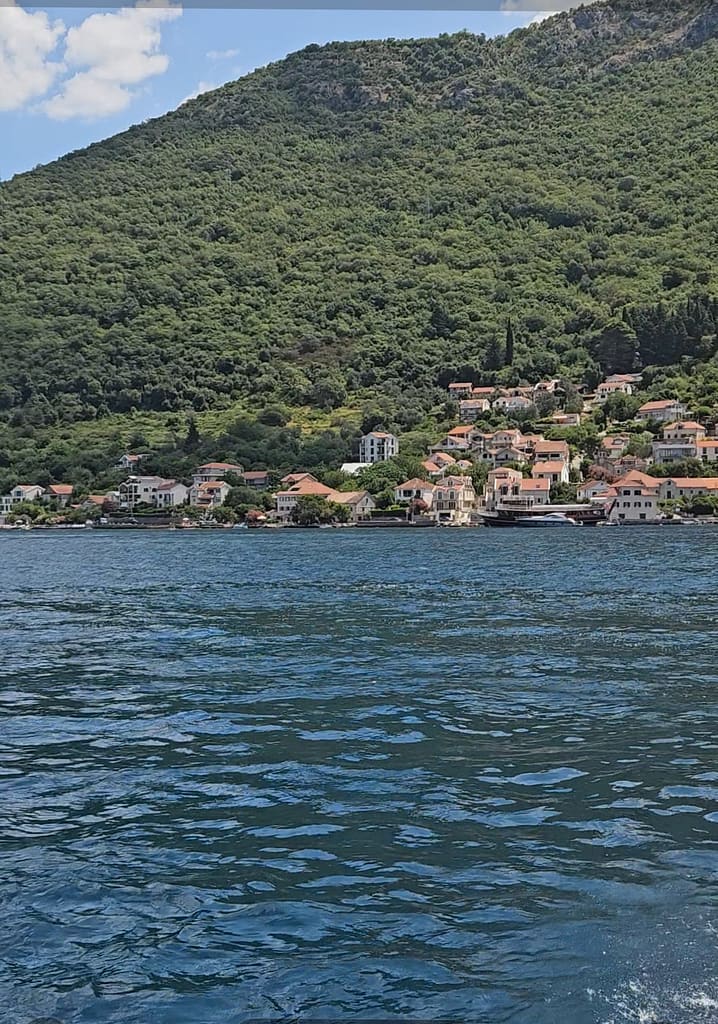 View fromm the ferry boat in Bay of Kotor