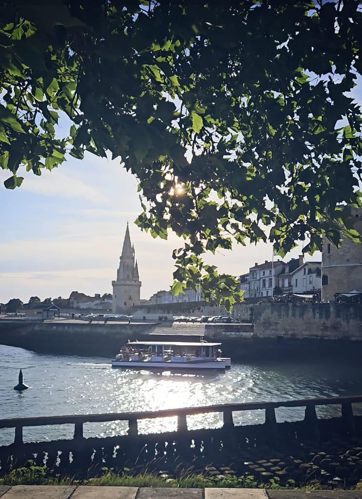 the sea bus of La rochelle entering the port